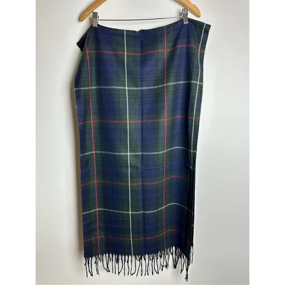 Blue and Green Plaid tartan Scarf